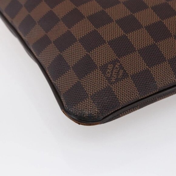 LOUIS VUITTON Damier Ebene Pochette Platt Brooklyn Bag N41100 LV Auth BA6686 - Picture 5 of 16